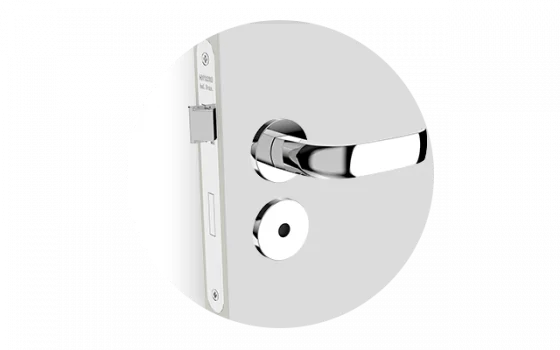 FECHADURA ICARO RETA BAN CROMADO ROS22 40X53 OVAL - Soprano