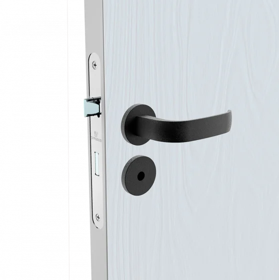 FECHADURA ICARO RETA BAN PRETO FOSCO ROS22 40X53 OVAL - Soprano