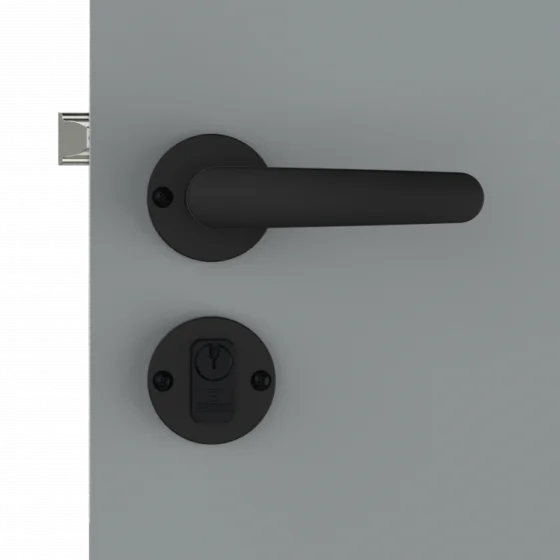 FECHADURA IPANEMA RETA EXT PRETO ROS23 40X53 OVALPY45 - Soprano