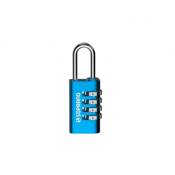 CADEADO DE ALUMINIO SEGREDO COLOR AZUL AL20 BLISTER - Soprano