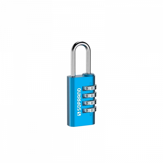 CADEADO DE ALUMINIO SEGREDO COLOR AZUL AL20 BLISTER - Soprano