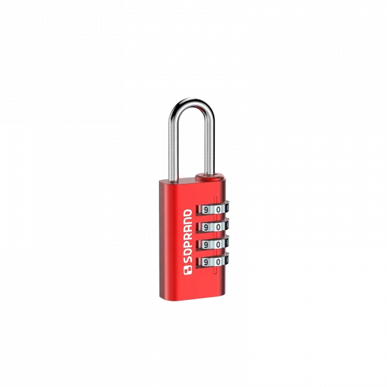 CADEADO DE ALUMINIO SEGREDO COLOR VERMELHO AL20 BLISTER - Soprano