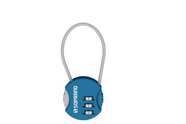 CADEADO DE ZAMAC SEGREDO COLOR AZUL Z35 BLISTER