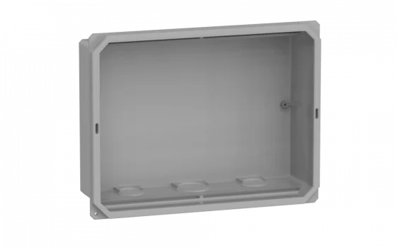 BASE QUADRO DISTR.EMB.12P IEC/DIN PORTA LATERAL BRANCA - Soprano