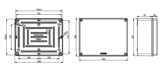 CAIXA MULTI USO PLASTICA 240X190X90 - Soprano