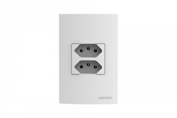 CJ 1 TOM 2P+T DUPLEX 10A 250V 4X2 BR ATR