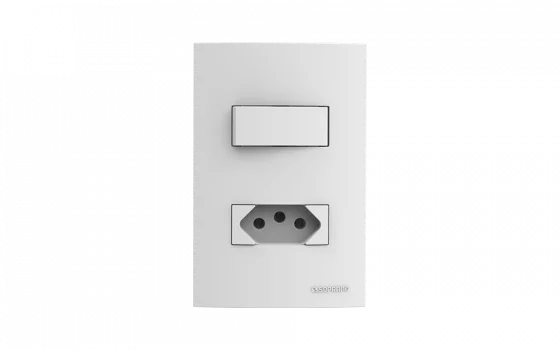 CJ 1 INT SIMP 10AX + 1 TOM 2P+T 20A 250V 4X2 BR BUP - Soprano