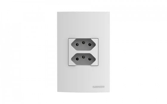 CJ 1 TOM 2P+T DUPLEX 10A 250V 4X2 BR BUP - Soprano