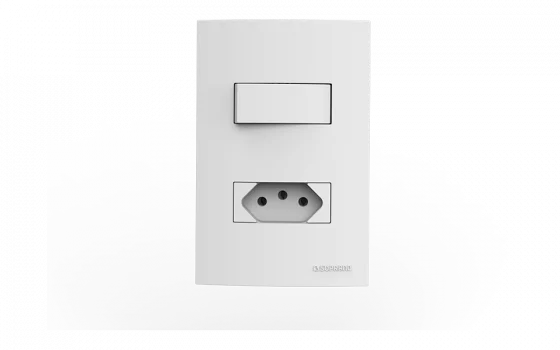 CJ 1 INT PAR 10AX + 1 TOM 2P+T 10A 250V 4X2 BR BUP - Soprano