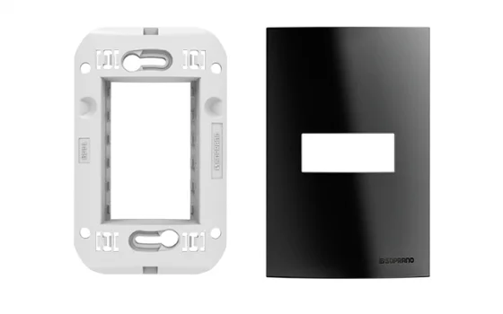 CJ PLACA 1M 4X2 + SUPORTE PT BUP - Soprano
