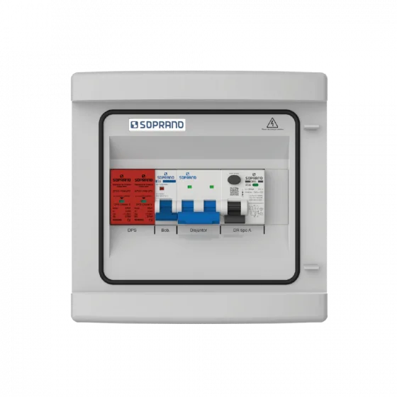 QUADRO DE PROTECAO AC P/CARREGADOR VE C/BOB. DISP. 7,4KW 32A - Soprano