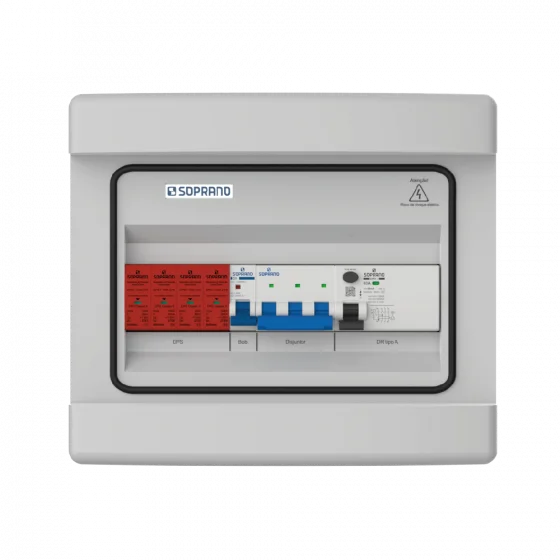 QUADRO DE PROTECAO AC P/CARREGADOR VE C/BOB. DISP. 22KW 32A - Soprano