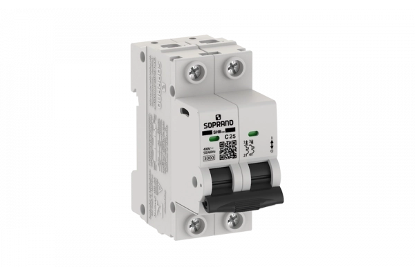Minidisjuntor Residencial 2 Polos SHB - GIII - 025A - Soprano