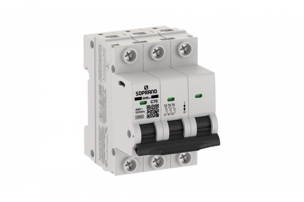 Minidisjuntor Residencial 3 Polos SHB - GIII - 070A - Soprano