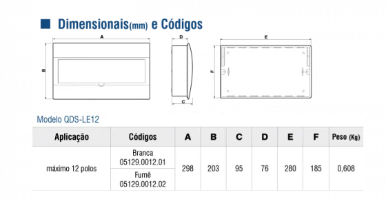 QUADRO DISTR.EMB.12IEC-PF - Soprano