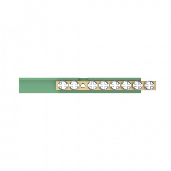 BARRAMENTO TERRA 02 + 06 FUROS P/ FIXACAO EM TRILHO DIN VER - Soprano