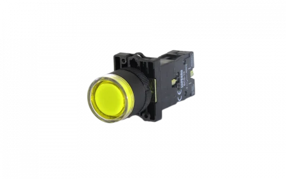 BOTAO PULSADOR ILUMIN AMARELO 220VCA NA - Soprano