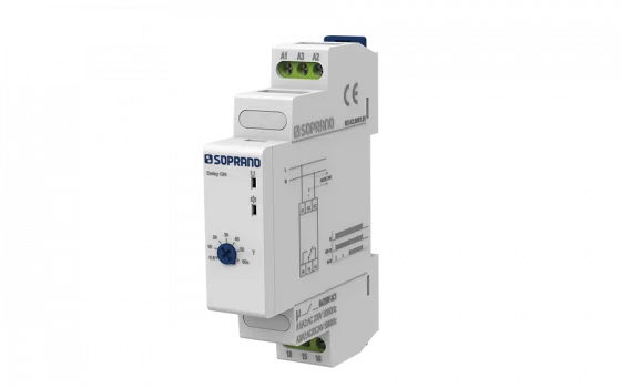 RAS-11 - RELÉ TEMPORIZADOR RETARDO NA ENERG SIMPLES - Soprano