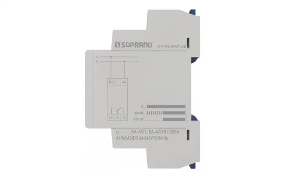 RAS-12 - RELÉ TEMPORIZADOR RETARDO NA ENERG AJUSTE FINO - Soprano