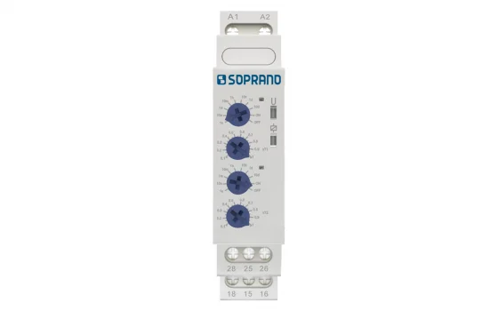 RAS-13 - RELÉ TEMP RETARDO NA ENERG AJUSTE FINO DUPLO - Soprano