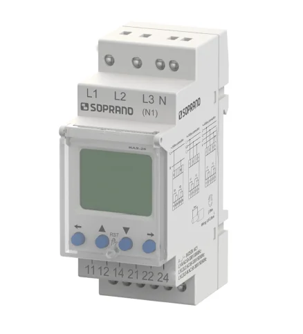 RAS-26 - RELÉ DE MONITORAMENTO DE TENSÃO DIGITAL - Soprano