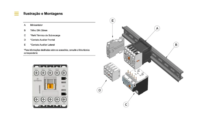 MINI CONTATOR CSA-6M 1NA 380/415VCA - Soprano