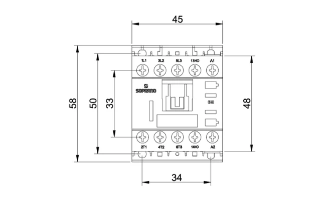 MINI CONTATOR CSA-6M 1NA 380/415VCA - Soprano