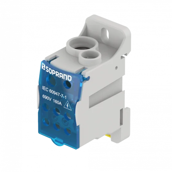 BLOCO DE DISTRIBUICAO 1 POLO 160A 8 CONEXOES - Soprano