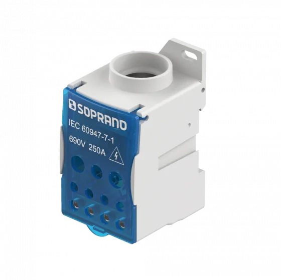 BLOCO DE DISTRIBUICAO 1 POLO 250A 12 CONEXOES - Soprano