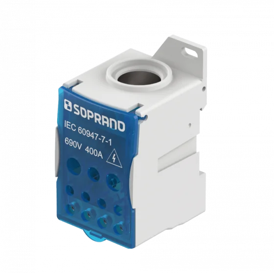 BLOCO DE DISTRIBUICAO 1 POLO 400A 12 CONEXOES - Soprano