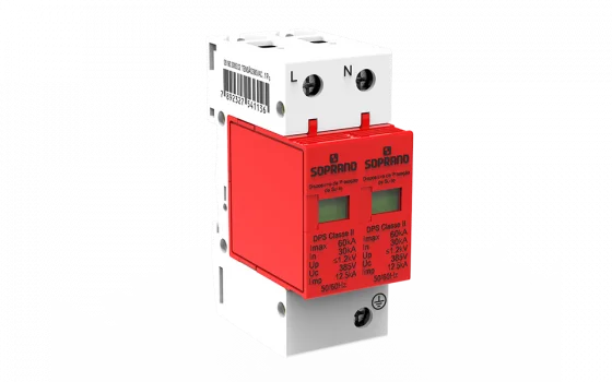 DISP.PROT.SURTO 12.5/60KA 385V CLASSE I/II DPS 2 - Soprano