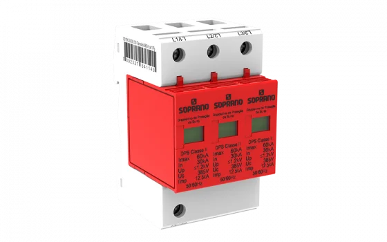 DISP.PROT.SURTO 12.5/60KA 385V CLASSE I/II DPS 3 - Soprano