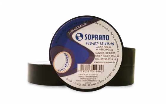 FITA ISOLANTE PRETA FIS-BT-15-10-18 - Soprano
