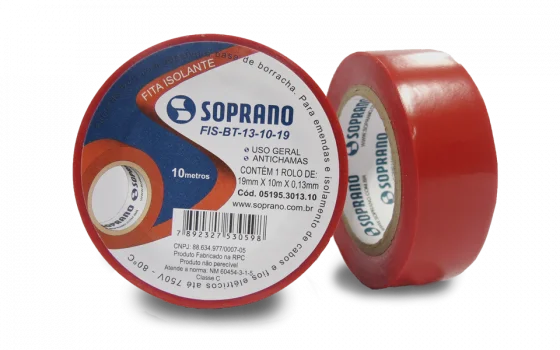 FITA ISOLANTE VERMELHA FIS-BT-13-10-18 - Soprano