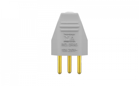 PLUGUE MACHO 2P+T 10A 250V BR - Soprano