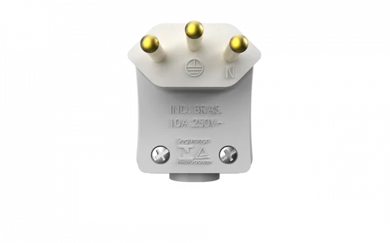PLUGUE MACHO 90GRAUS 2P+T 10A 250V BR - Soprano