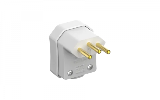 PLUGUE MACHO 90GRAUS 2P+T 10A 250V BR - Soprano