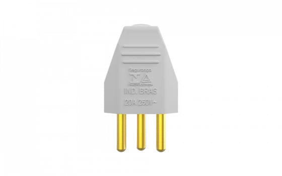 PLUGUE MACHO 2P+T 20A 250V BR - Soprano