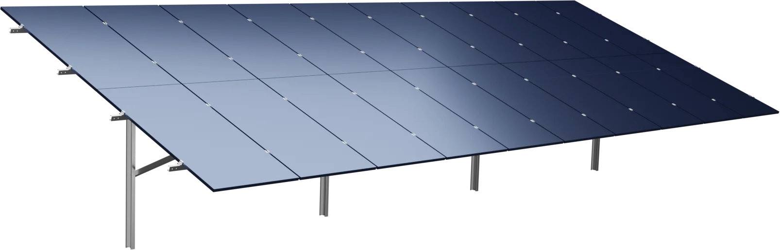ESTRUTURA SOLAR SOLO 8 PLACAS - MONOPOSTE PR - Soprano
