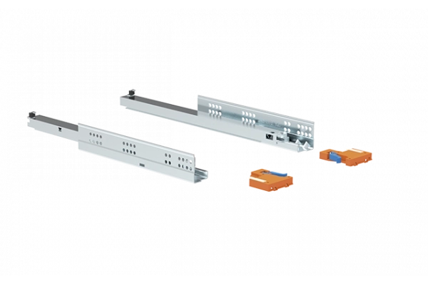 CORREDIÇA OCULTA SOFT CLOSING 550MM EXTRAÇÃO TOTAL ZINCO BRANCO