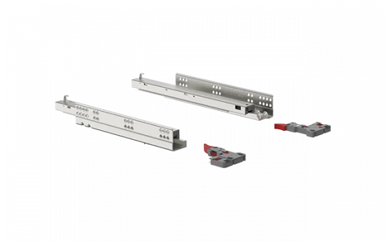 CORREDICA OCULTA PUSH OPEN 300MM ET ZINC BRANCO - Soprano