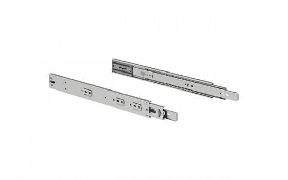 CORREDICA TELESCOPICA PUSH OPEN 45X400MM ZINCO BRANCO - Soprano