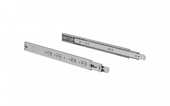CORREDICA TELESCOPICA PUSH OPEN 45X450MM ZINCO BRANCO - Soprano