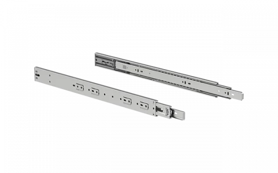 CORREDICA TELESCOPICA PUSH OPEN 45X500MM ZINCO BRANCO - Soprano