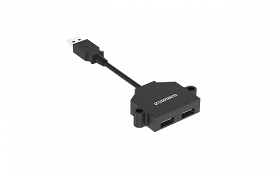 TOMADA 2 USB DE SOBREPOR PARA MOVEIS PRETO - Soprano