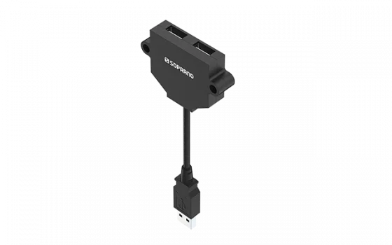 TOMADA 2 USB DE SOBREPOR PARA MOVEIS PRETO - Soprano
