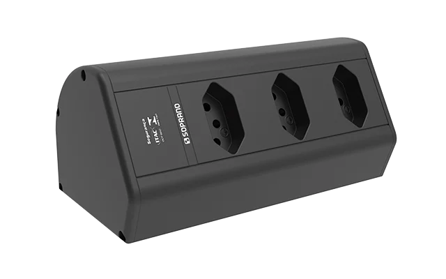 CAIXA TOMADA SOBREPOR HORIZONTAL 3 MODULOS DE ENERGIA PRETA - Soprano