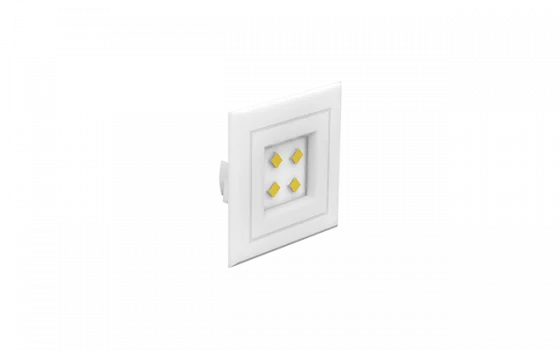 LUMINARIA LED QUADRADA EMBUTIR 35MM 1.2W 6000K 110/220V BR - Soprano