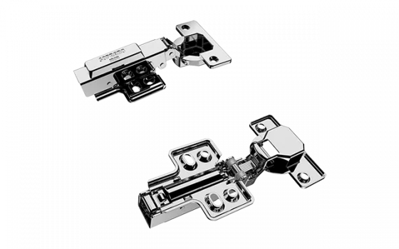 DOBRADICA RETA 35X11,5MM C/ PISTAO C/ CLICK H0 C PF INOX - Soprano