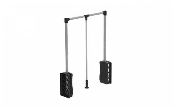 CABIDEIRO BASCULANTE HASTE EXTENSIVEL 830-1150MM PRATA - Soprano